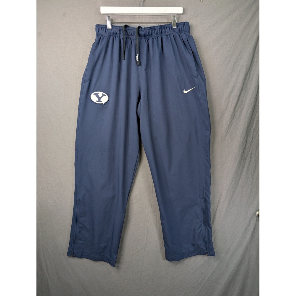 Nike BYU Cougars Navy Blue Dri-FIT Track Pants 501781-419 Mens Size Large